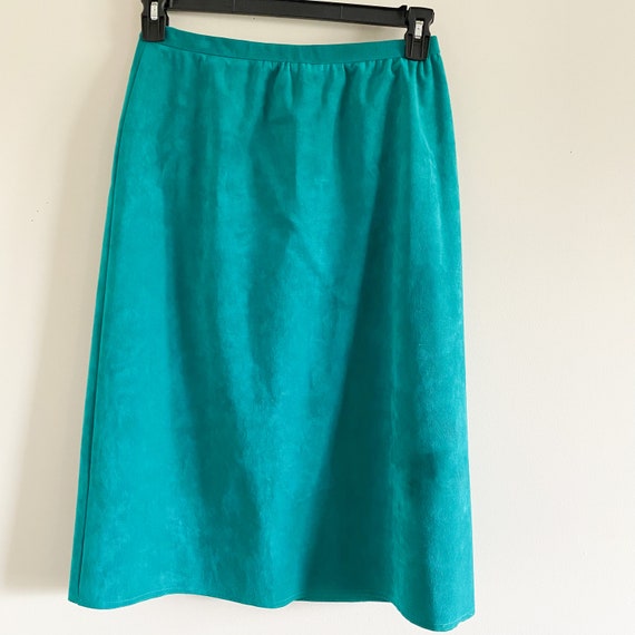 Teal 80s Style Blazer & Skirt Set - image 6
