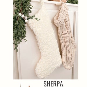 CROCHET PATTERN: Christmas Stocking Crochet Pattern, Classic Christmas Stocking Crochet Pattern