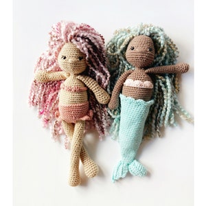 CROCHET PATTERN: Mermaid Doll Crochet Pattern, Makena Mermaid Doll