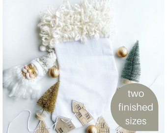 CROCHET PATTERN: The Hygge Stocking Cuff, Crochet Christmas Stocking, Crochet Stocking Pattern