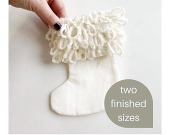 CROCHET PATTERN: The Hygge Stocking Cuff, Crochet Christmas Stocking, Crochet Stocking Pattern