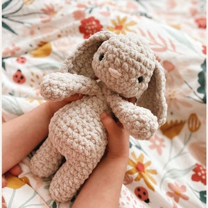 Luna Mini Bunny Crochet Pattern: Beginner Crochet Animal Pattern, Bunny Crochet Lovey, Easy Amigurumi, Easy Animal Crochet Pattern