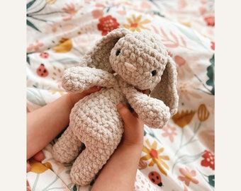 Luna Mini Bunny Crochet Pattern: Beginner Crochet Animal Pattern, Bunny Crochet Lovey, Easy Amigurumi, Easy Animal Crochet Pattern