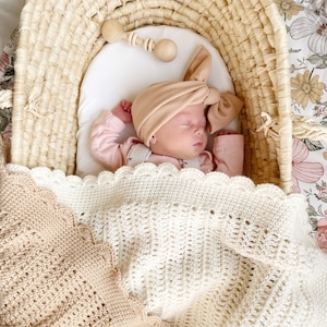 Crochet Pattern: Stevie Crochet Baby Blanket, Boho Crochet Baby Blanket, Vintage Crochet Pattern, Heirloom Crochet Baby Blanket