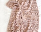 CROCHET PATTERN: Bobble Stitch Blanket Pattern, Puff Stitch Baby Blanket, Modern Crochet Baby Blanket, Textured Crochet Blanket Pattern