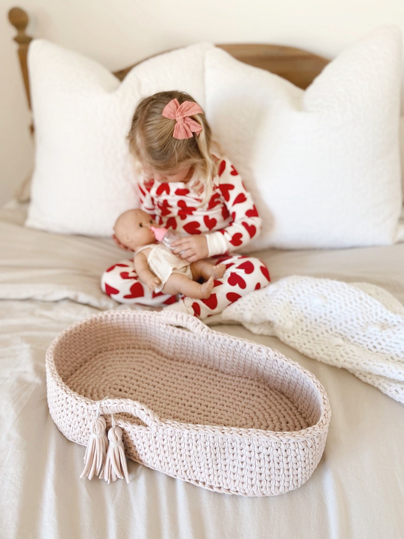 CROCHET PATTERN Doll Moses Basket Crochet Pattern Baby Moses Etsy