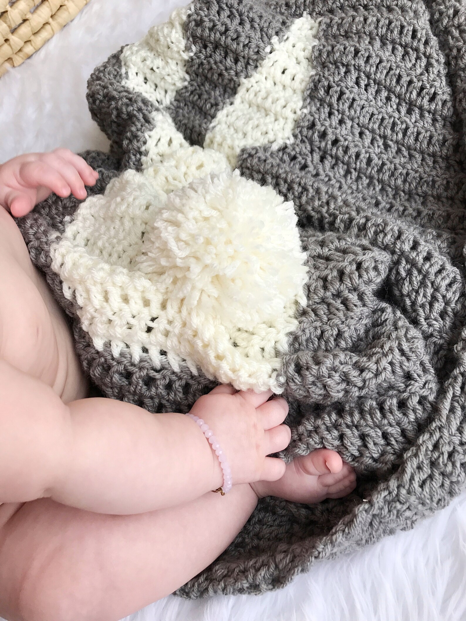 CROCHET PATTERN/ Bunny Blanket Crochet Patternpom Pom Bunny Etsy