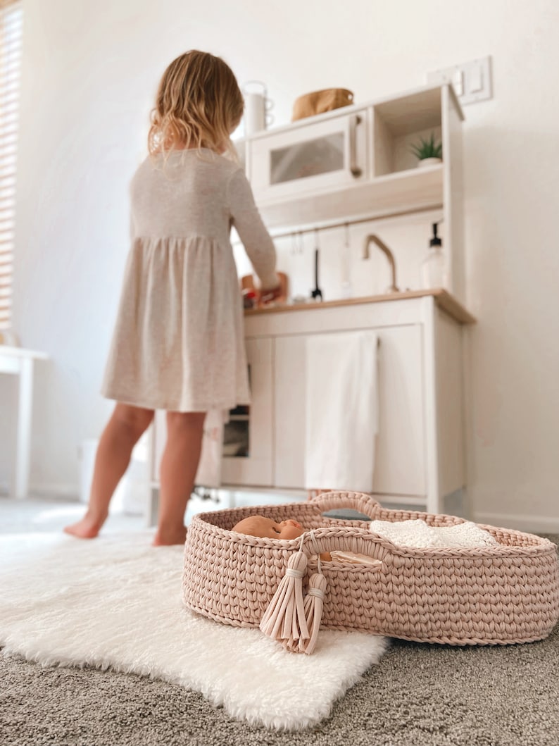 CROCHET PATTERN Doll Moses Basket Crochet Pattern Baby Moses Etsy