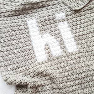 CROCHET PATTERN/ Crochet Hi Blanket Pattern