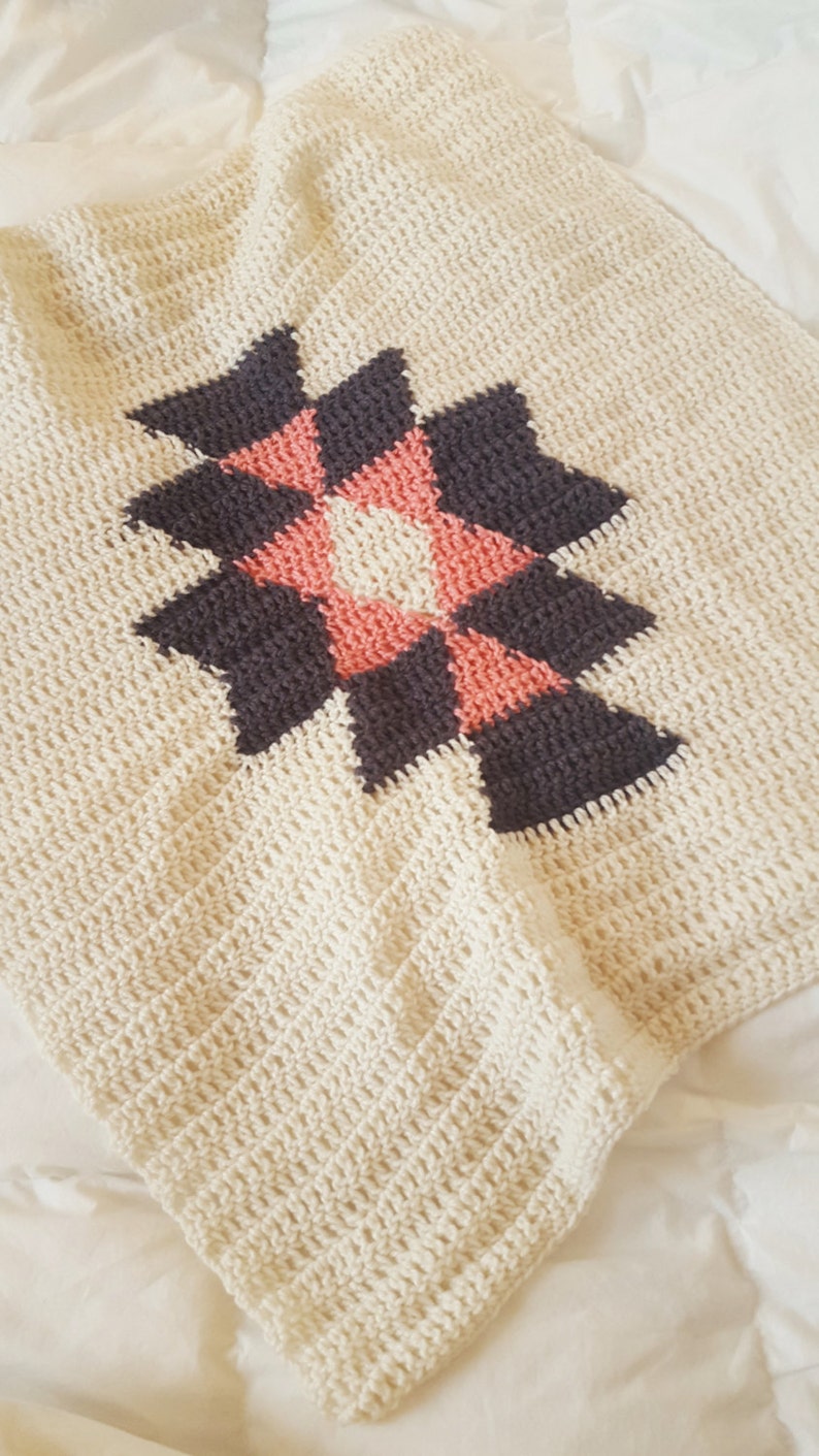 Tribal Crochet Blanket Pattern/ Aztec Tribal Pattern/ Tribal Etsy