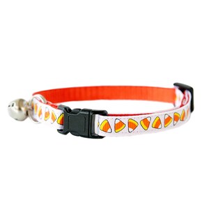 Candy Corn Halloween Cat Collar with Breakaway Clasp