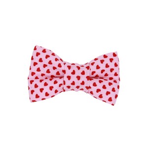 Valentine Cat Bow Tie - Sweet valentine style, pink bow tie, red heart bow tie, removable bow tie for dogs and cats