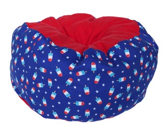 Washable Pet Bed- summertime, USA, celebration, red white and blue