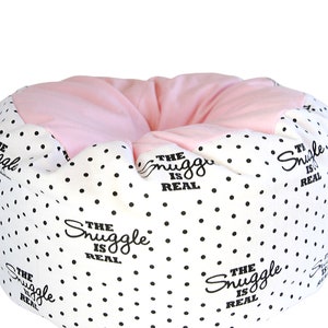 Flannel pet bed, the snuggle is real, machine washable pet bed, small animal pet bed, soft pet bed