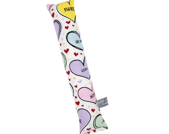 Valentine Kicker Toy- Catnip kicker toy for cats, conversation heart cat toy, silvervine kicker toy for cats, polyester filling