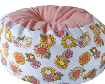 Washable Cat Bed- sunflower cat bed, fall harvest, fall pet bed