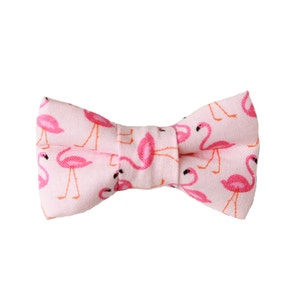 summer Cat Bow Tie - flamingo fabric, flamingo bow tie for cats,  summer bow tie, colorful bow tie for cats