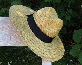 Vintage Fedora Straw Hat  - Medium 56.5cm-57cm