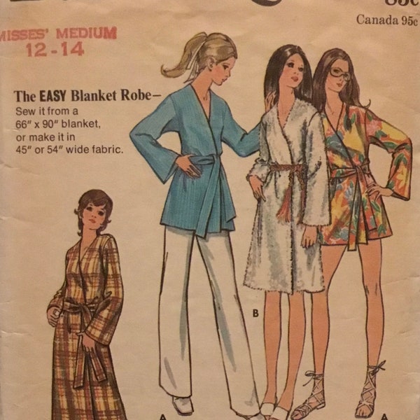 Butterick Misses' Robe Sewing Pattern no.6125 - Taille Medium 12-14 | Buste 34 »-36 »