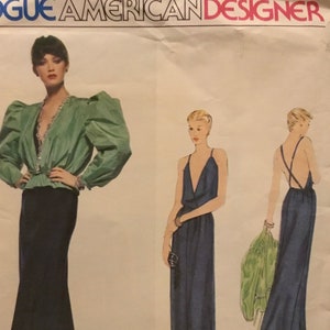 Vintage Vogue American Designer Bill Blass Misses’ Jacket and Dress Sewing Pattern no. 2303 / Size 8 / Bust 31 1/2” - 80cm
