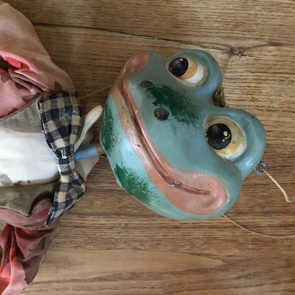 Vintage Pelham Frog Puppet | Marionette