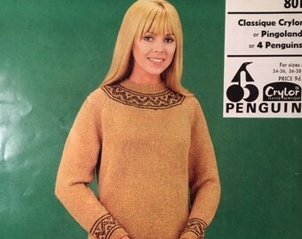 Vintage Penguin Lady’s Dress Knitting Pattern - Design no. 801