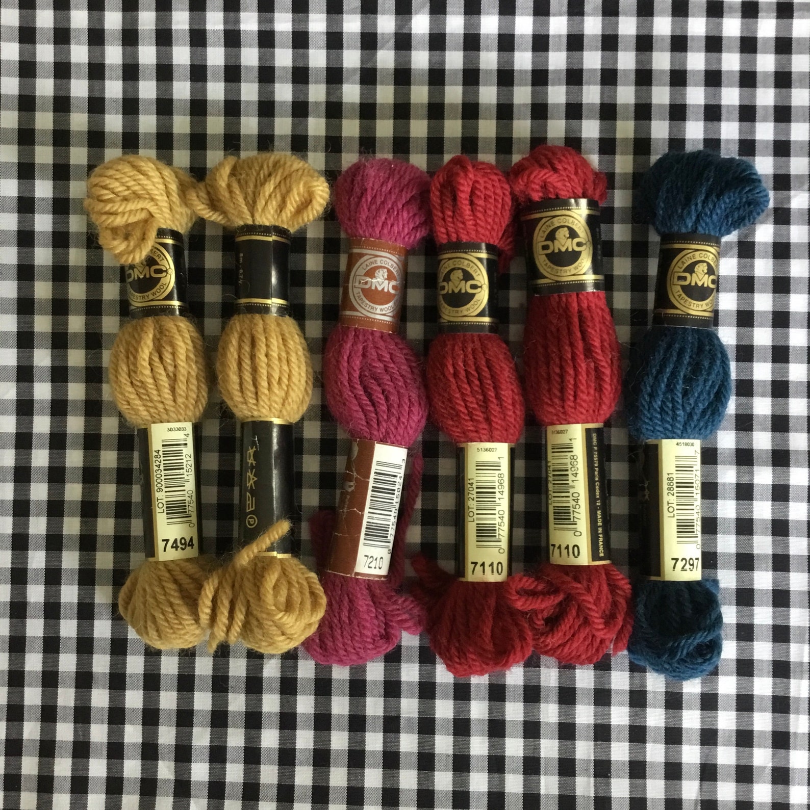 6 X Skeins DMC Tapestry Wool Etsy