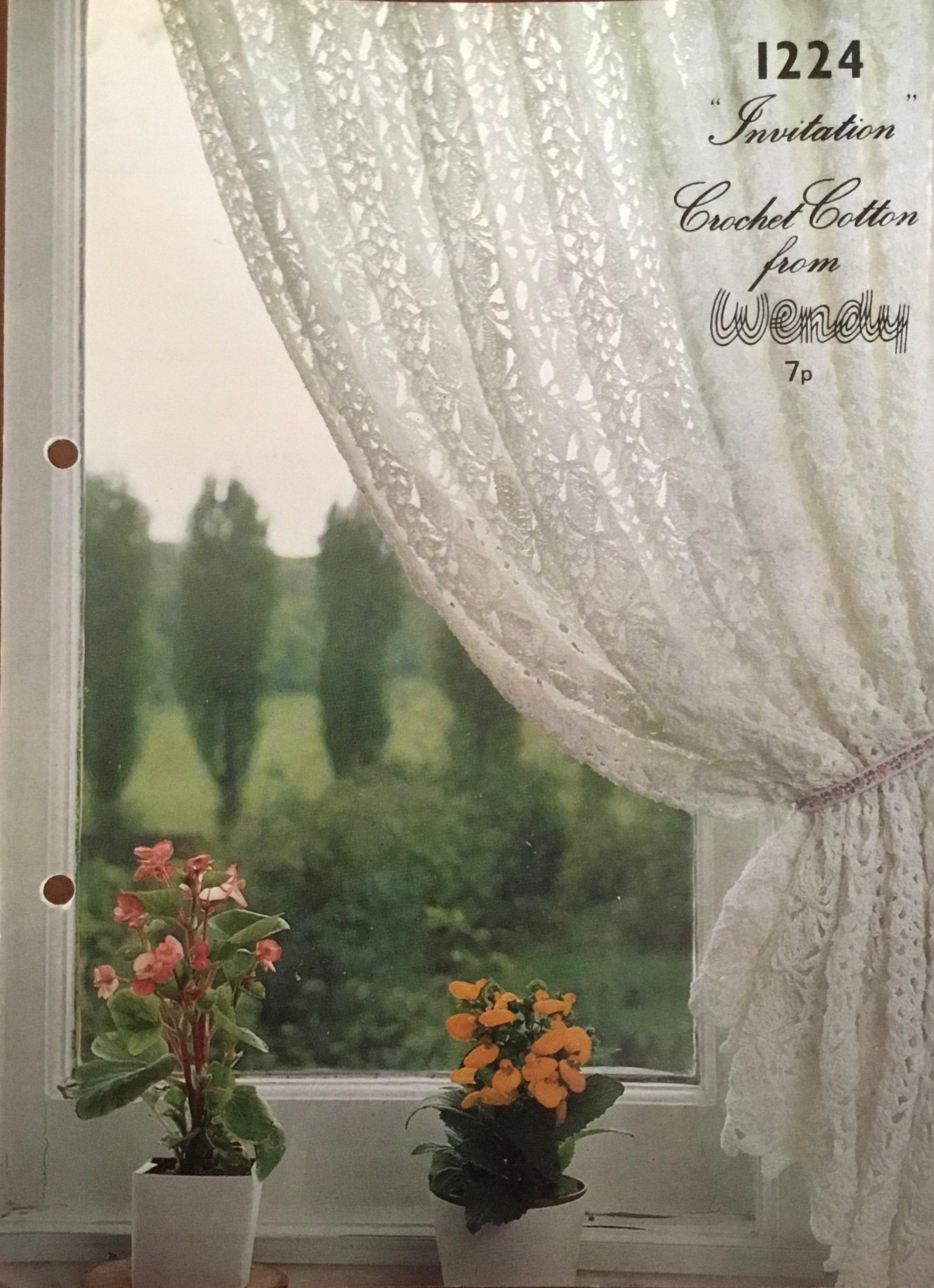 Wendy Lace Curtain Crochet Pattern No. 1224 Instructions for - Etsy India