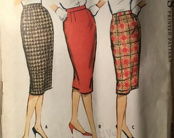 Vintage 1959 McCall’s Proportioned Skirt Sewing Pattern no. 5082 -