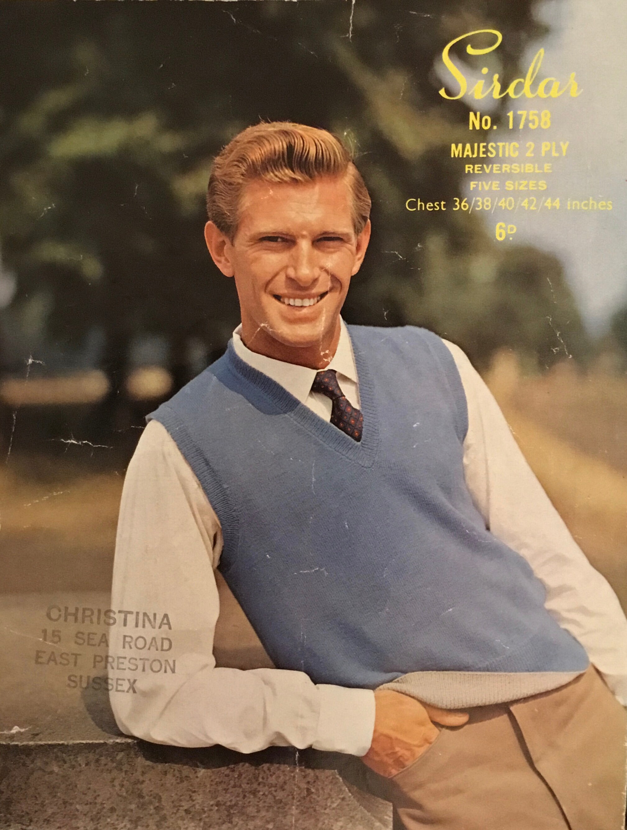 Vintage Sirdar Mans Reversible 