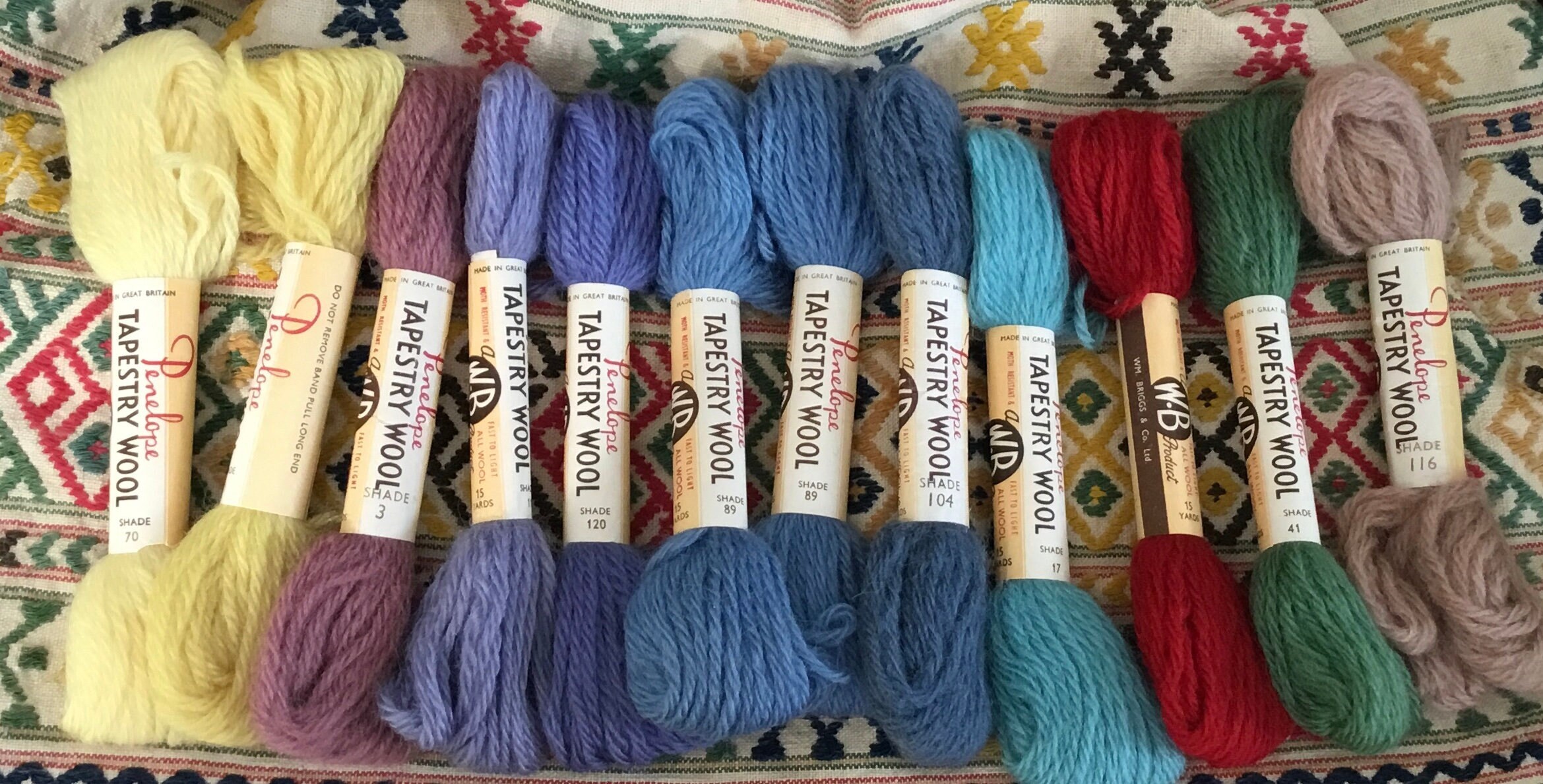 Vintage WM Briggs Penelope Tapestry Wool Etsy