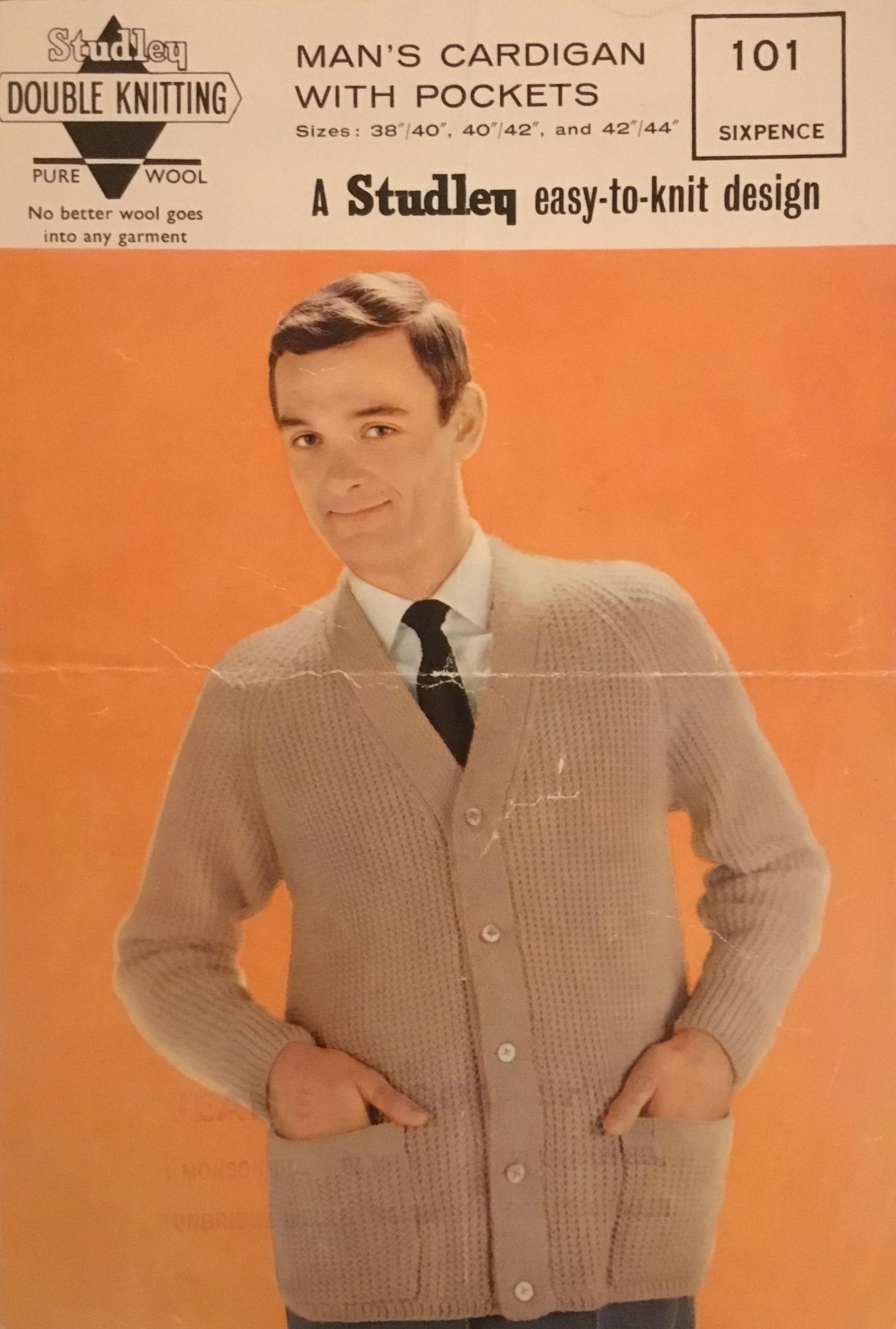 Vintage Studley Mans Cardigan With 