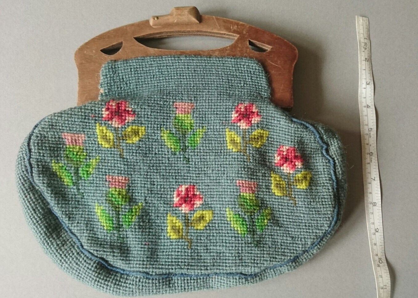 Floral Needlepoint Project Bag / Handbag Etsy 日本