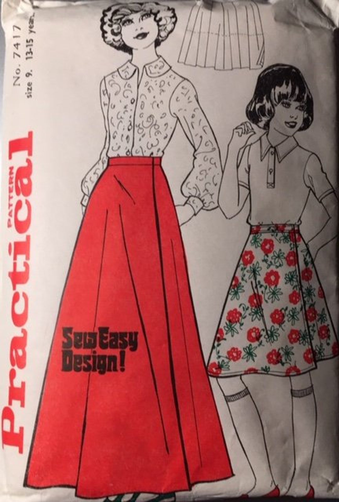 Vintage 1970s Practical Pattern No. 7417 Size 9 13-15 - Etsy UK