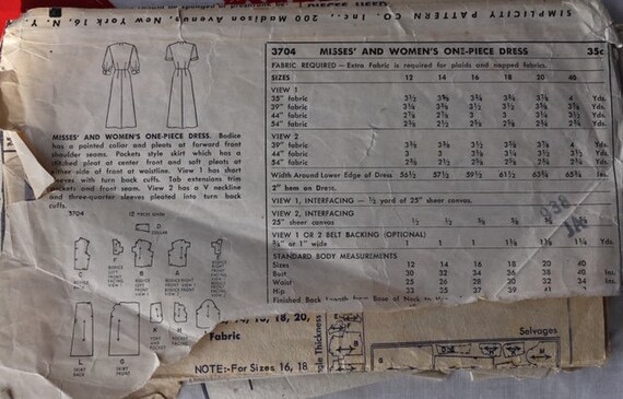 Vintage 1951 Simplicity Misses And Womens One Piece Dress Etsy Vintage 1951 Simplicity Misses And Womens One Piece Dress Etsy