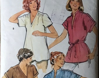 Vintage Butterick Misses’ Top Sewing Pattern no. 6153 - Dual Size 6 - 8 / Bust 78cm - 80cm