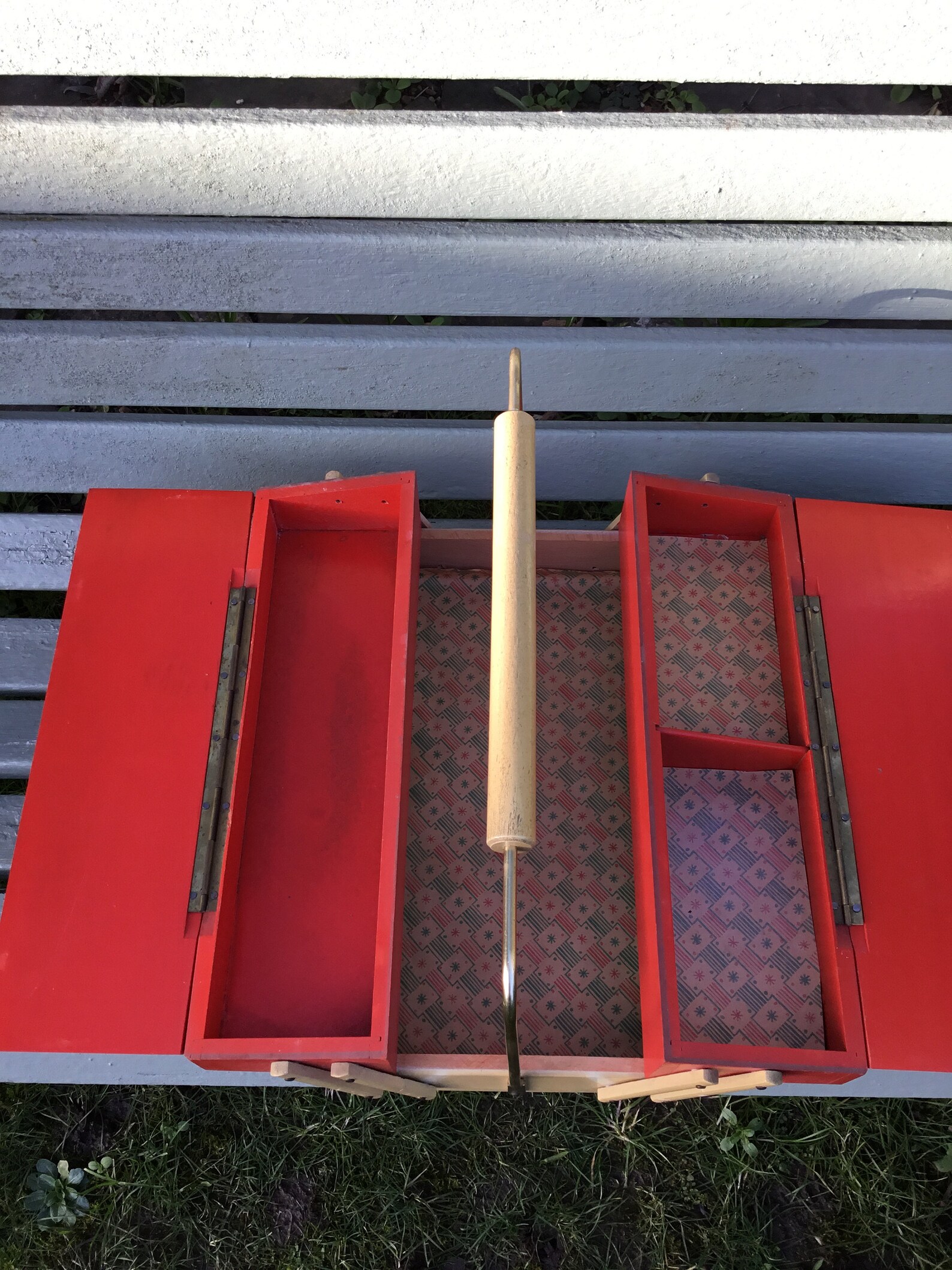 Vintage 2 Tier Cantilever Sewing Box Etsy