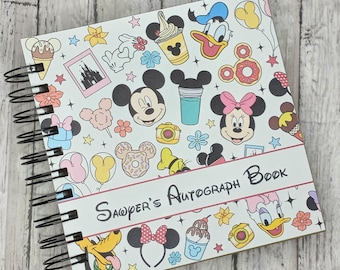 New! Disney Autograph Book great for BOYS OR GIRLS collage Disney Memories Book Scrapbook snacks 80 pages