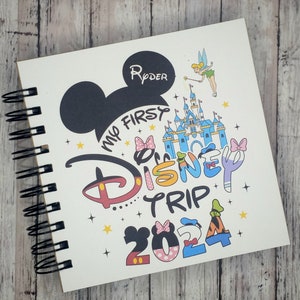 New! 2024 Disney Autograph Book My First Trip Boys Book  Scrapbook personalized Photo Book 80 pages