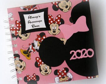 2024 Disney Autograph Book pink Minnie personalize it