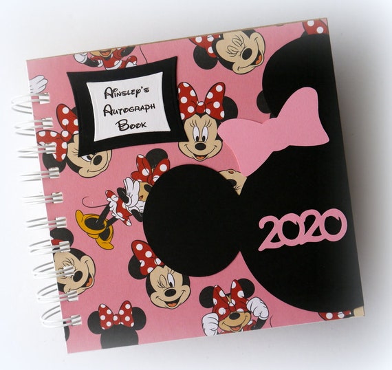 2024 Disney Autograph Book Pink Minnie Personalize It 