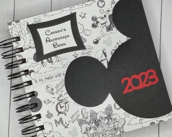 2024 Disney Autograph Book scrapbook personalized Vacation Photo Book 80 pages by collage mrc