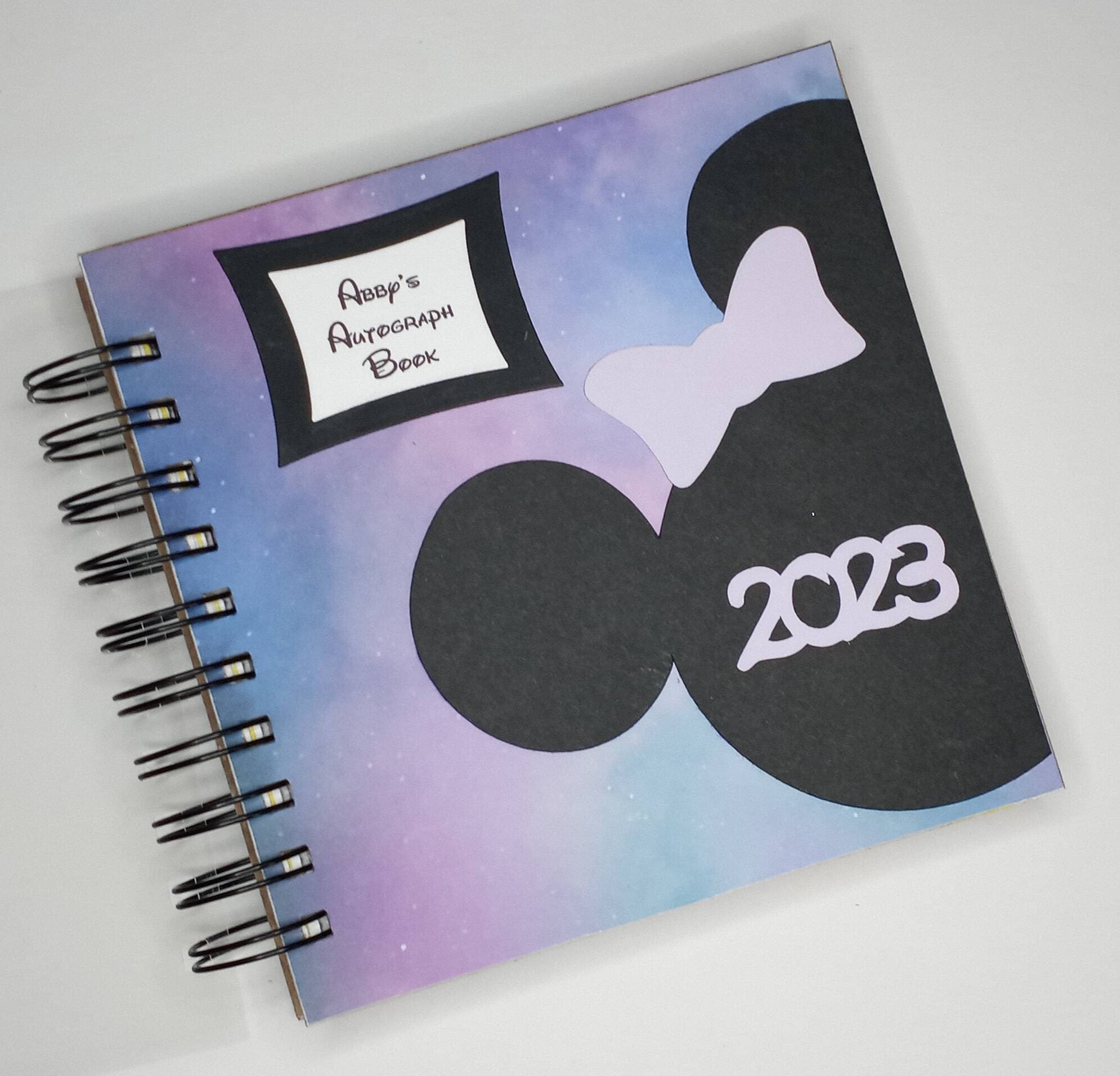 2023 Disney Autograph Book Stargazer Purple Sky Scrapbook 80 Pages  Personalized Vacation Photo Book Sg1 