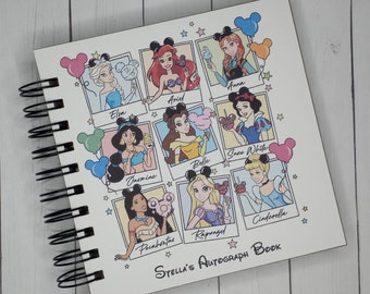 New! Disney Autograph Book 9 Princess Castle Girls collage Disney Memories Book  Scrapbook personalized Vacation Photo Book 80 pages