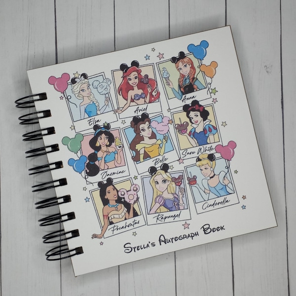 New! Disney Autograph Book 9 Princess Castle Girls collage Disney Memories Book  Scrapbook personalized Vacation Photo Book 80 pages