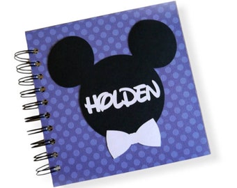 Disney Autograph Book great for boys blue polka dot