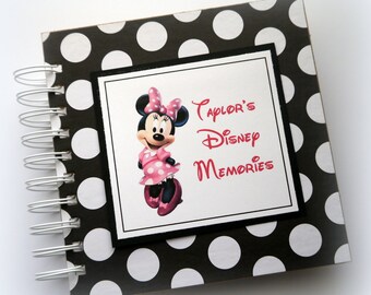 Disney Autograph book polka dot personalized Vacation Photo Book Minnie mouse