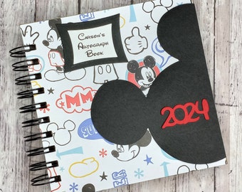 2024 Disney Autograph Book Scrapbook Travel Journal Vacation Photo Book classic favorite mickey color comic