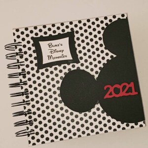 Now for 2024! Disney Autograph Book personalized Vacation Photo Book black and white polka dots