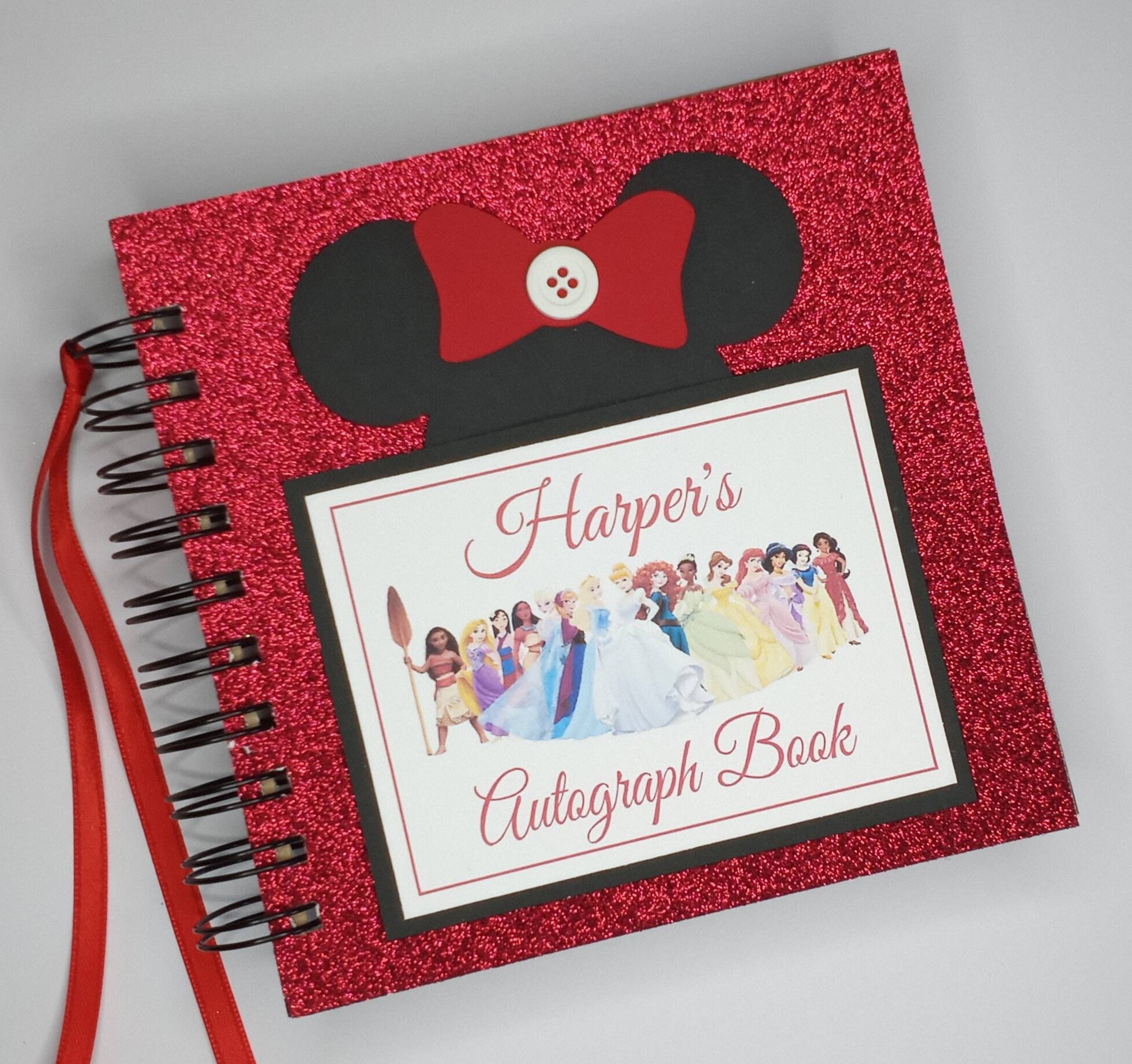 Disney Álbum de fotos de libro de autógrafos de princesa con